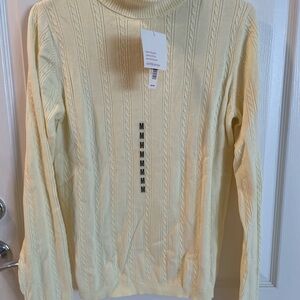 Croft & Barrow Women's Yellow Turtleneck Sweater